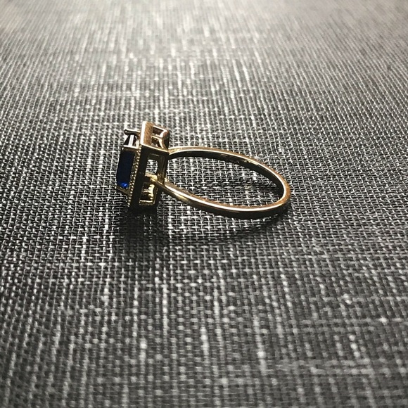 NEW- Princess blue- gold dipped- sz 5 - Picture 6 of 6